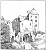 Burg Runding - Zeichnung vom Torbau nach Christian Boesner