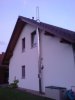 Edelstahl-Schornstein mit Dachdurchgang, bodenstehend
