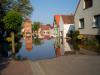 Magdeburger Straße in Loitsche, so hoch stand das Wasser noch nie, Familien sind evakuiert worden