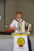 Musikschullehrerin mit Akkordeon