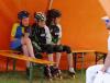 Warten am Meetingpoint auf den Start