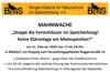 Meldung: Die BINS ruft wieder zur Mahnwache auf