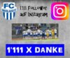 Meldung: � 1111 Followers auf Instagram - Wir sind BlauWeiß!