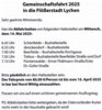 Meldung: Gemeinschaftsfahrt 2025 in die Flößerstadt Lychen