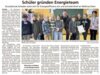 Meldung: Schüler gründen Energieteam