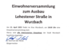 Meldung: Einwohnerversammlung zum Ausbau Lehestener Straße