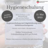 Meldung: Schon für die Hygieneschulung angemeldet?