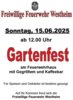 Meldung: Gartenfest der Freiwilligen Feuerwehr Westheim