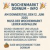 Meldung: Ausfall des Wochenmarktes am 12.06.2025