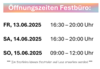 Meldung: Öffnungszeiten Festbüro am Fest der Vereine
