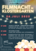 Vorschaubild der News: Carpe Noctem – Filmnachmittag und Filmnacht im Klostergarten des Kultur|Kloster|Kyritz am 26. Juli