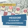 Meldung: Straßensperrung