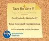 Please, save the date!  Tagung der HAD: Das Ende der Wahrheit? Fake News und Humanismus