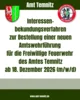 Meldung: Interessenbekundungsverfahren zur Bestellung einer neuen Amtswehrführung für die Freiwillige Feuerwehr Amt Temnitz ab 18. Dezember 2026 (m/w/d)