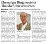 Meldung: Theo Ufen tot
