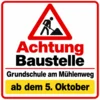 Meldung: Baustart für die Straße an der Grundschule am Mühlenweg in Walsleben