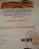 Vorschaubild der Meldung: Goldene Ehrennadel des NBV für Rainer Hempelt