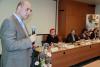LFB-Präsident Thomas Schwierzy eröffnet die Podiumsdiskussion