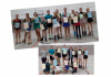 Freiläuferinnen Louise, Lena, Debbora, Lena, Fiona, Dilara (hinten von links),                                                 Uljana, Lisa-Marie, Lena-Sophie, Carolina (unten von links) mit den Trainerinnen Monique und Veronika