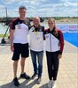 Jakob Thordsen und Paulina Paszek mit ihrem Trainer Jan Francik