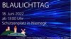 Werbung für den Blaulichttag am 18.06.2022 in Niemegk