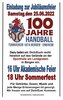 Vorschaubild der Meldung: 100 Jahre Handball Jubiläumsfeier
