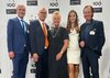 Bürgermeister Bernhard Uhl und Bela Aqua bei Auszeichnung zu TOP 100 in Frankfurt