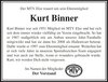 Trauer Kurt Bnner