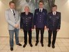 Bürgermeister Jens Beckmann, Klaus-Walter Lingel, Wehrführer Arne Rowedder und Claus-Peter Rowedder