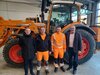 Bild von links: Personalrat Daniel Höfer, Bauhofleiter Günther Meister, Tobias Langer und Erster Bürgermeister Stefan Busch