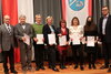 v.l. Vorsitzende des Gemeinderates Harald Finger, Helmut Schwamm, Dieter Vogel, Christiane Mojik, Anna-Ester Wernz, Sandra Mayer, Ines Ostwald, Bürgermeister Sebastian Bubenzer; Foto: Günter Wernz