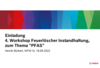 Meldung: Workshop Feuerlöscherinstandhaltung und PFAS