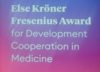 Meldung: Wir waren dabei - Preisverleihung des Else Kröner Fresenius Preis für Medizinische Entwicklungszusammenarbeit 2023