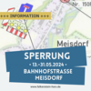 Meldung: Sperrung Bahnhofstraße in Meisdorf