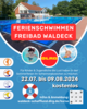 Meldung: Ferienschwimmen - Online Anmeldung ab Sonntag