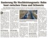 Meldung: Sanierung für Hochleistungsnetz