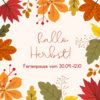 Meldung: Herbstpause vom 30.09-12.10.!
