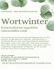 Veranstaltung: Wortwinter - Komunikation angesichts existenziellen Leids Mi 02. 07. 2025