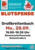 Veranstaltung: Blut spenden - Leben retten Mo 28.​09.​2026